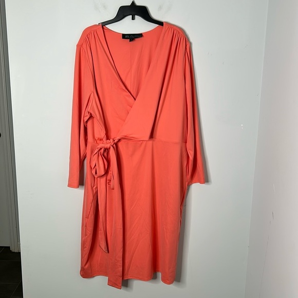 HFR x Undra Celeste Jersey Knit Faux Wrap Dress - Picture 2 of 7
